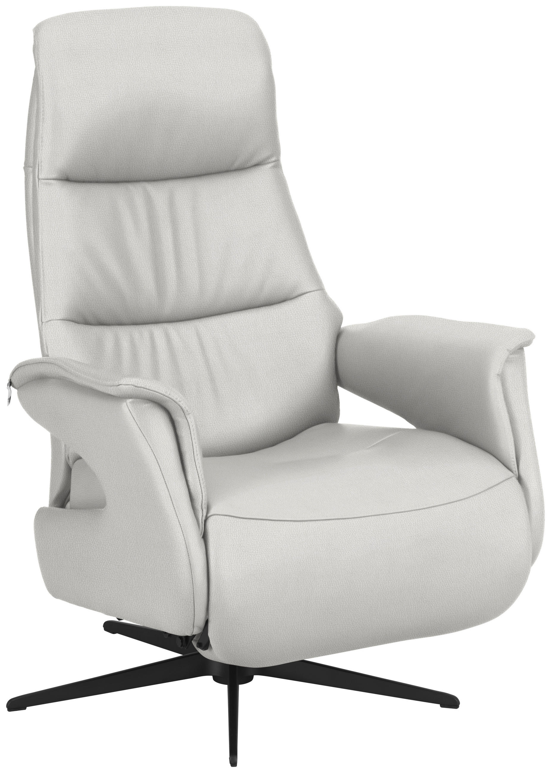 RELAXFÅTÖLJ i läder vit  - vit/svart, Design, metall/läder (74/105/83cm) - Livetastic
