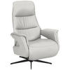 RELAXSESSEL Echtleder    - Schwarz/Weiß, Design, Leder/Metall (74/105/83cm) - Welnova