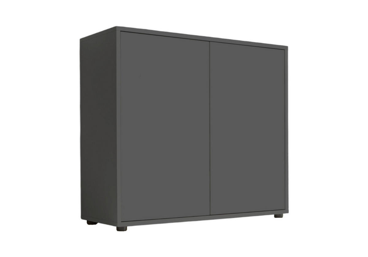 KOMMODE Mailand Typ 4  in 79/73/33 cm  - Anthrazit/Schwarz, MODERN, Holzwerkstoff/Kunststoff (79/73/33cm) - MID.YOU