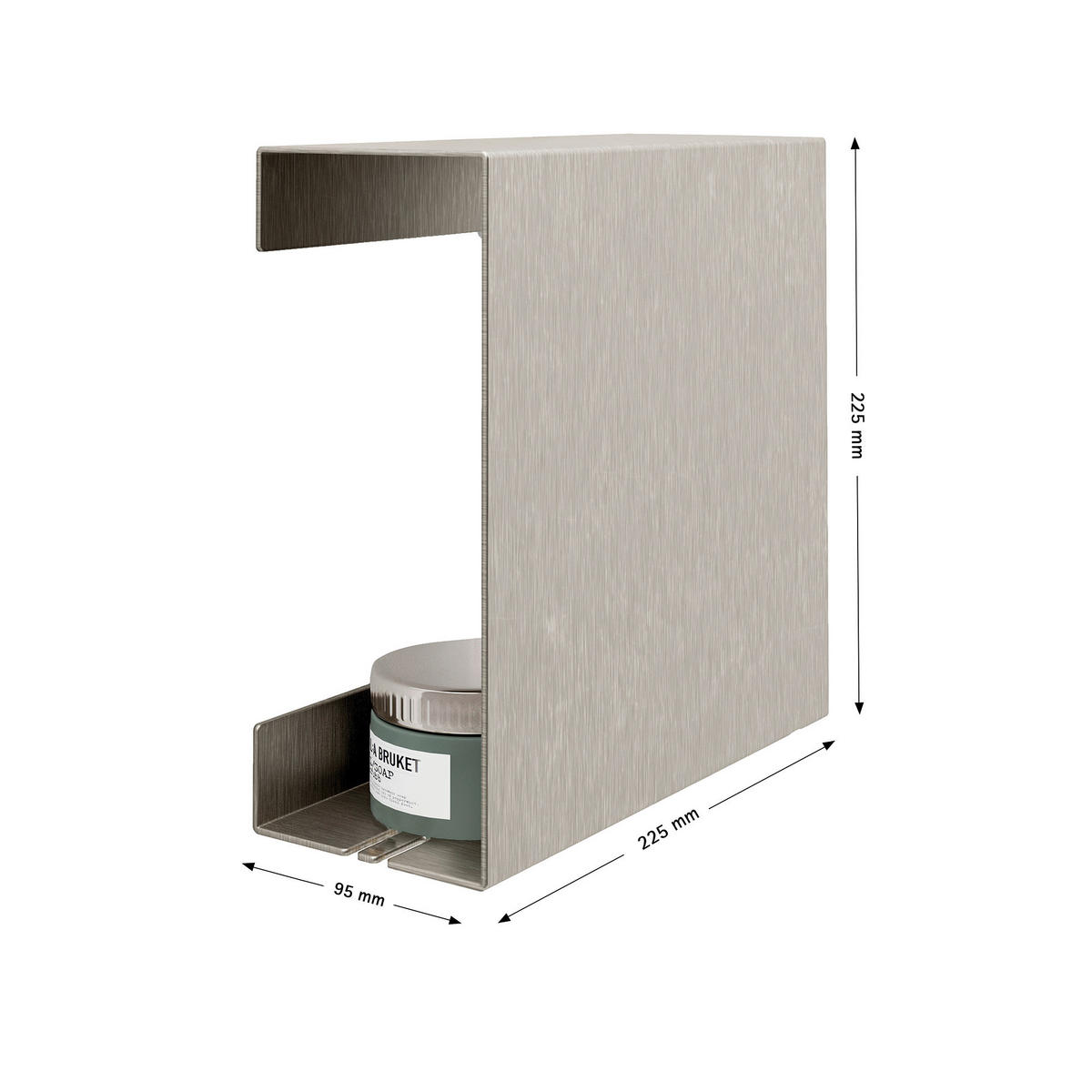 DUSCHABLAGE Metall  - Edelstahlfarben, Basics, Metall (22,5/22,5/9,5cm) - Novel