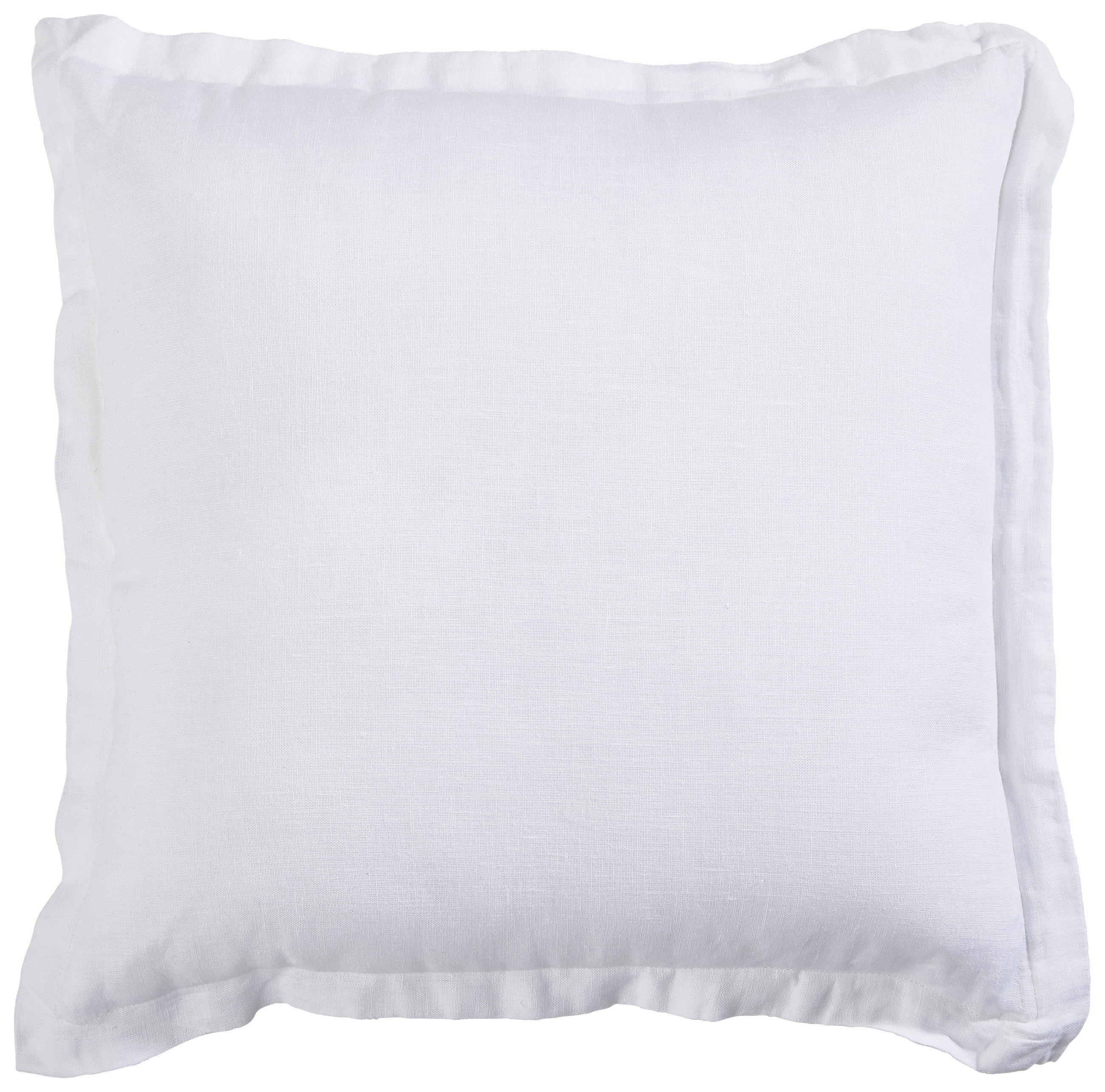 Leinen-Zierkissen 45/45cm  45/45 cm   - Weiß, Trend, Textil (45/45cm) - Ambiente