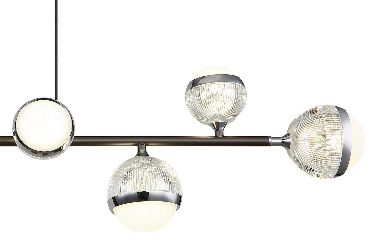 LED-HÄNGELEUCHTE 109/24/120 cm    - Klar/Chromfarben, Konventionell, Kunststoff/Metall (109/24/120cm) - Globo