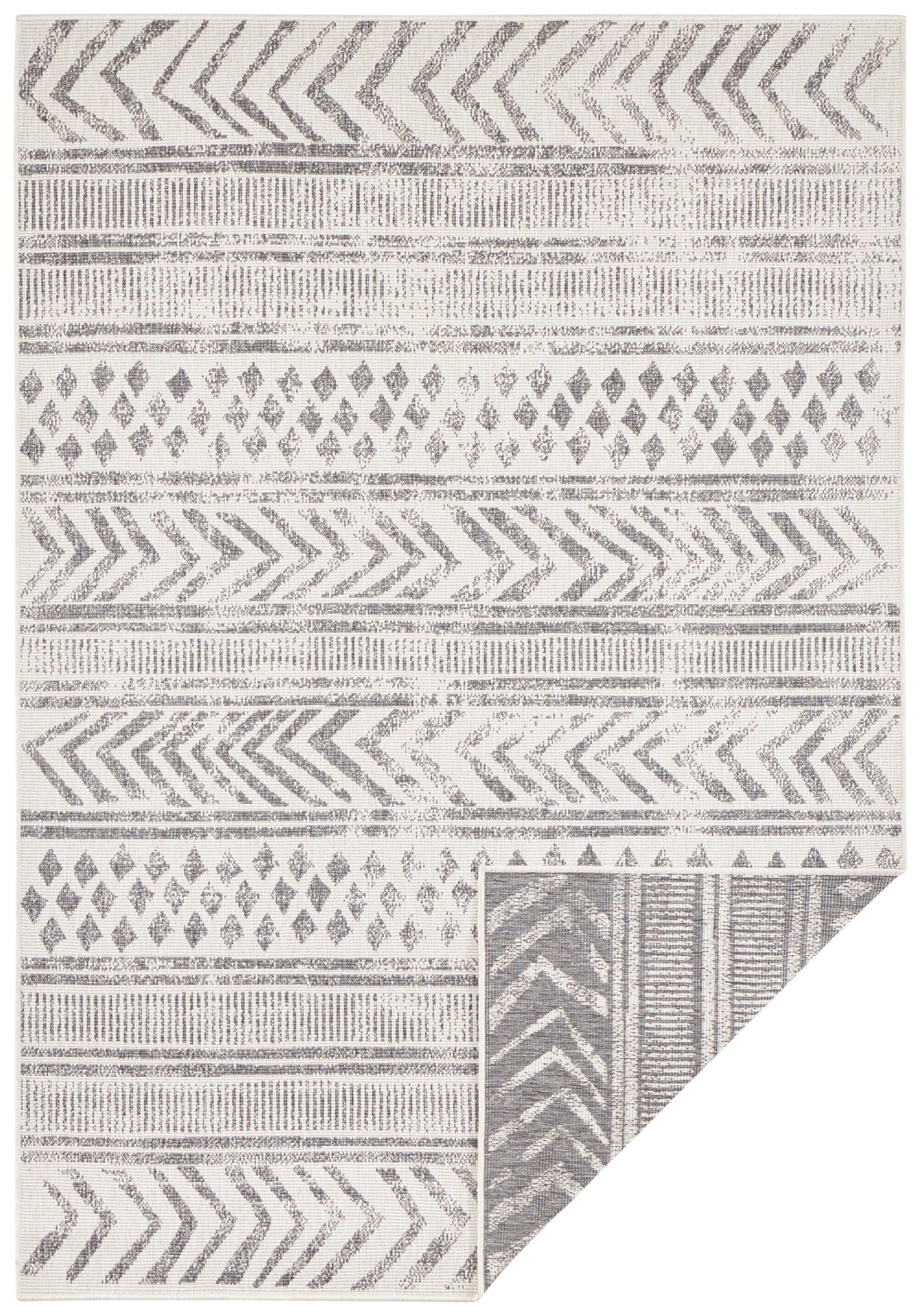 OUTDOORTEPPICH für Terrasse und Balkon 240/340 cm Twin Supreme Creme, Grau  - Creme/Grau, Design, Kunststoff (240/340cm) - Hanse Home
