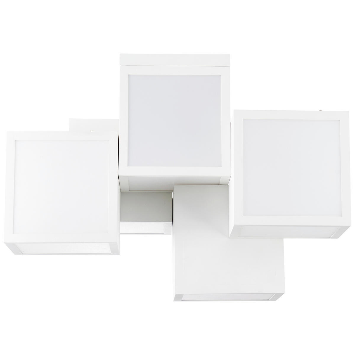 LED-DECKENLEUCHTE 45,5/32/38 cm   - Weiß, Trend, Kunststoff/Metall (45,5/32/38cm) - Brilliant