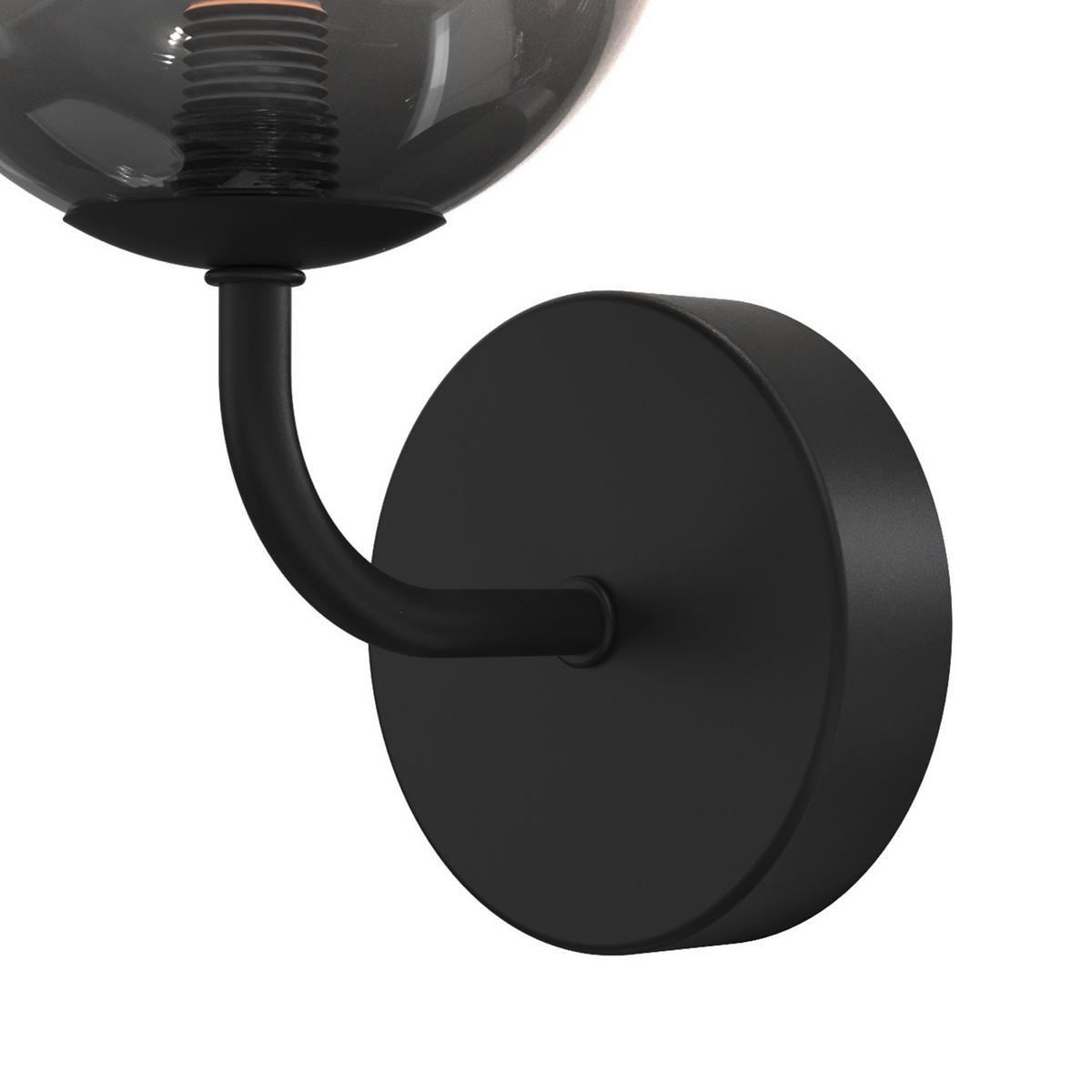 WANDLEUCHTE 5084 PALOMA 12/15/22 cm   - Schwarz, Design, Glas/Metall (12/15/22cm)