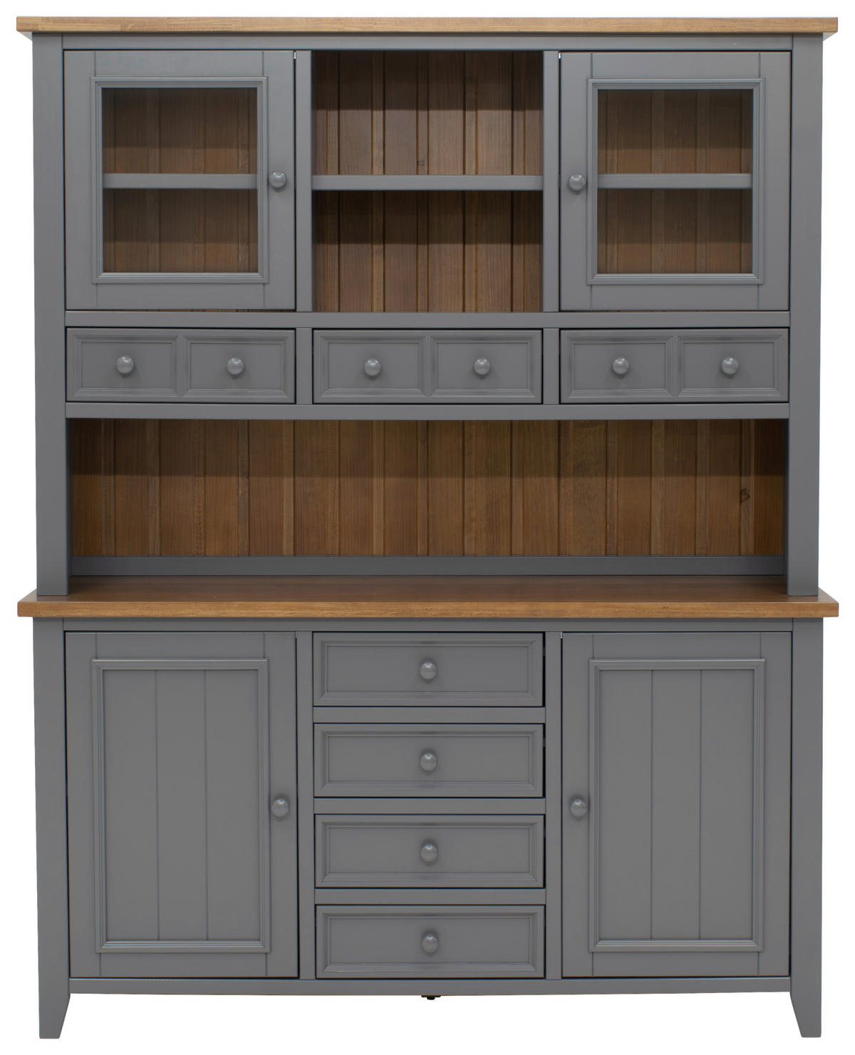 BUFFET 159/200/40 cm  in Anthrazit, Eiche dunkel  - Eiche dunkel/Anthrazit, MODERN, Glas/Holz (159/200/40cm) - MID.YOU
