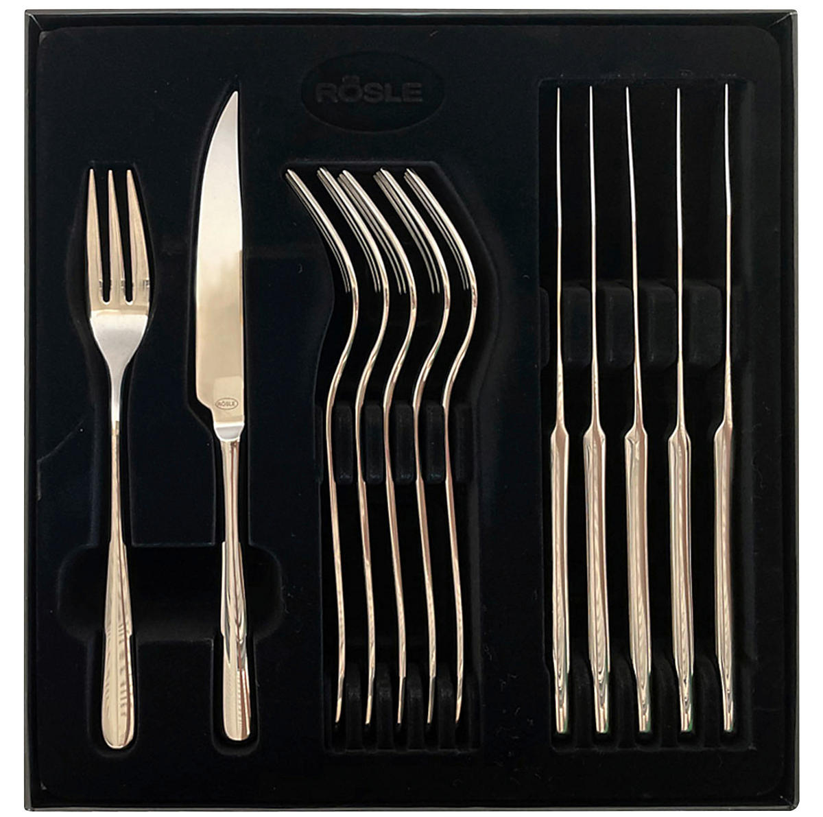 STEAKBESTECK Passion 12-teilig  - Basics, Metall - Rösle