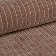 BIGSOFA in Flachgewebe Altrosa  - Chromfarben/Altrosa, KONVENTIONELL, Textil/Metall (256/68/122cm) - Carryhome