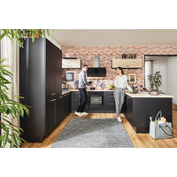 INBYGGNADSKÖK   - svart, Design, trämaterial - Celina