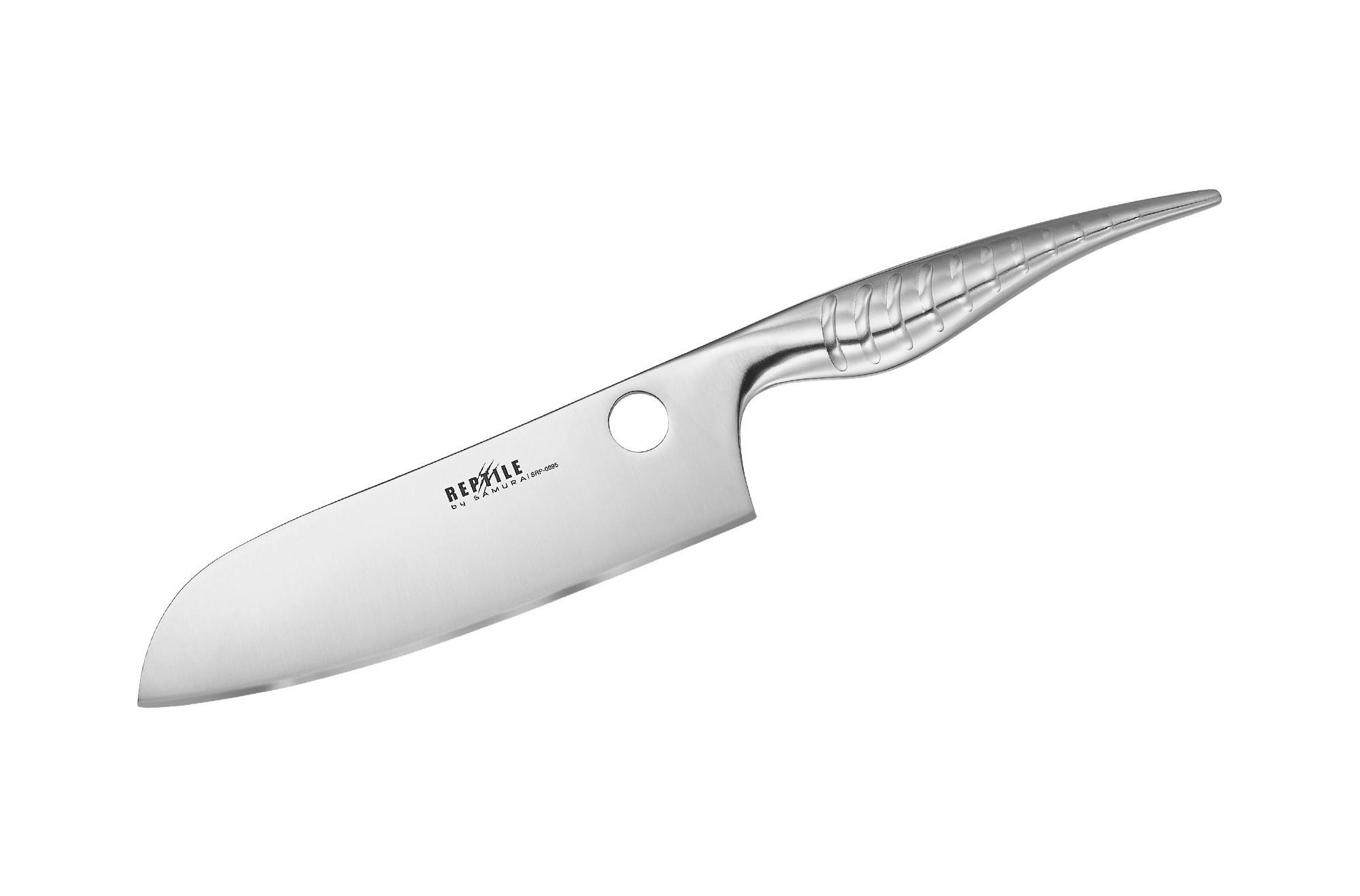 NOŽ SANTOKU  Reptile        31 cm    nerjaveče jeklo - srebrne barve, Basics, kovina (31cm) - Samura
