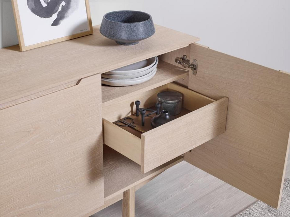 SIDEBOARD  194/80/41 cm 2 låda(or)  - ek Bianco, Design, trä (194/80/41cm) - Skovby