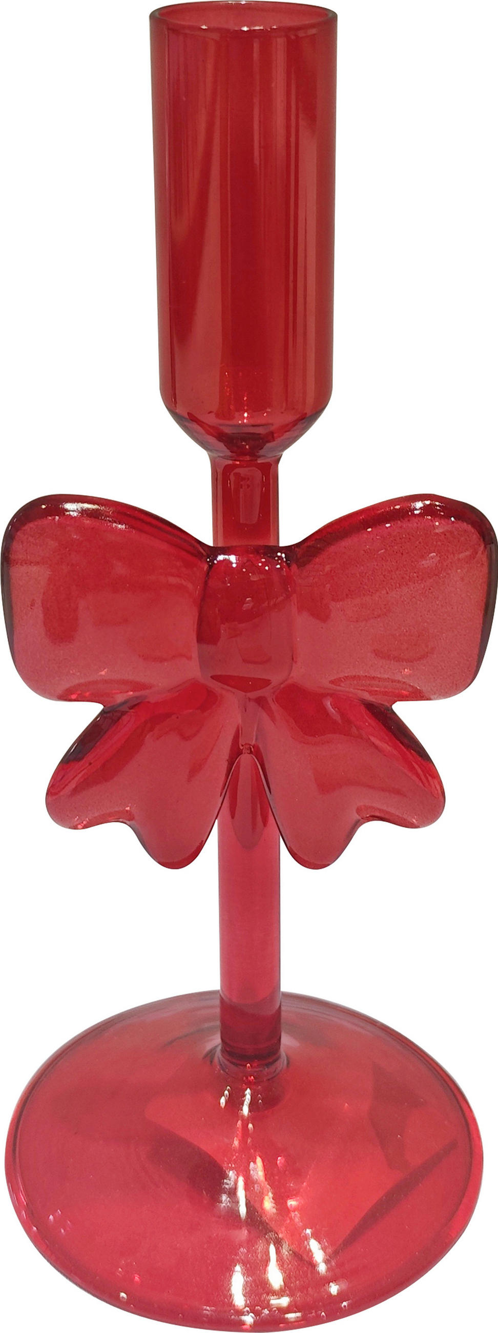 LJUSSTAKE  - röd, Lifestyle, glas (8,4/19cm) - X-Mas