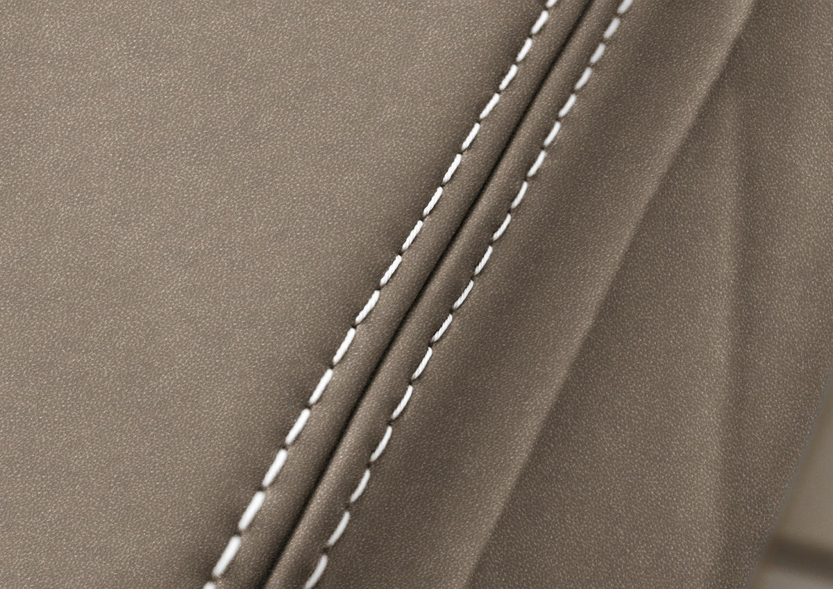 ECKSOFA  in Echtleder Alufarben  274/235 cm  - Eichefarben/Beige, KONVENTIONELL, Leder/Holzwerkstoff (274/235cm) - Beldomo Premium