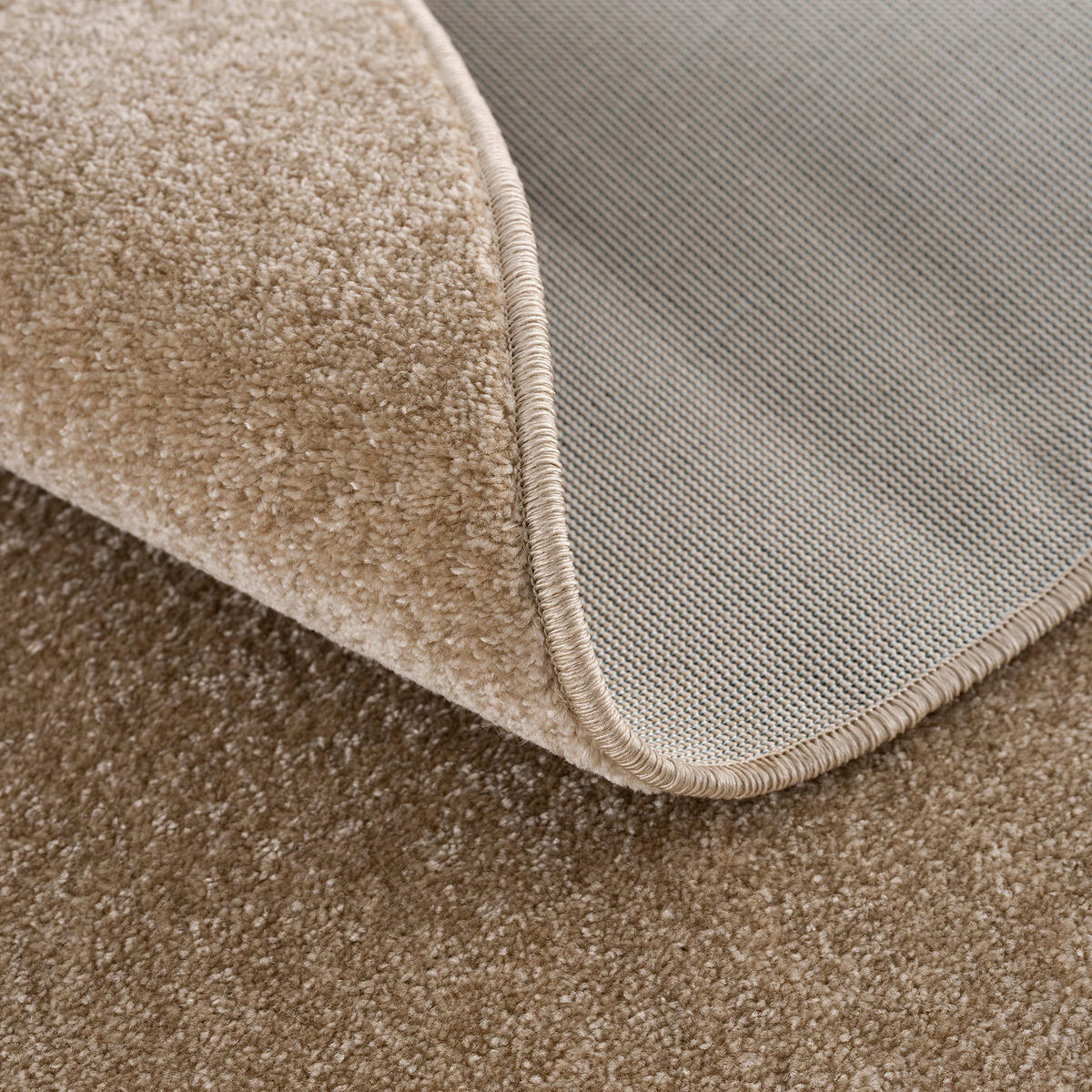WEBTEPPICH 80 cm Uni Beige rund  - Beige, LIFESTYLE, Kunststoff/Textil (80cm) - Novel
