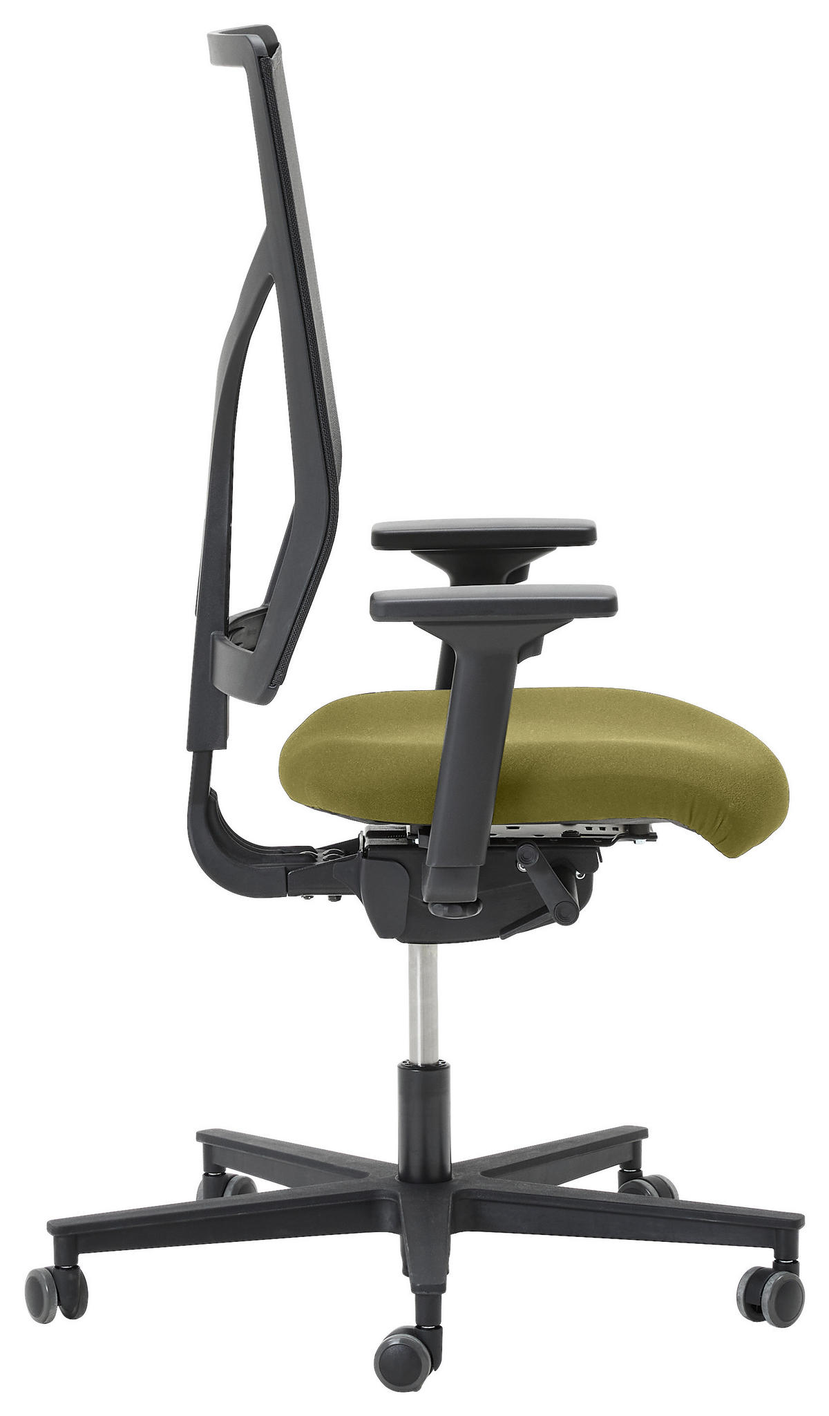 DREHSTUHL Gelb  - Gelb/Schwarz, KONVENTIONELL, Kunststoff/Textil (63/105/46cm) - Dieter Knoll