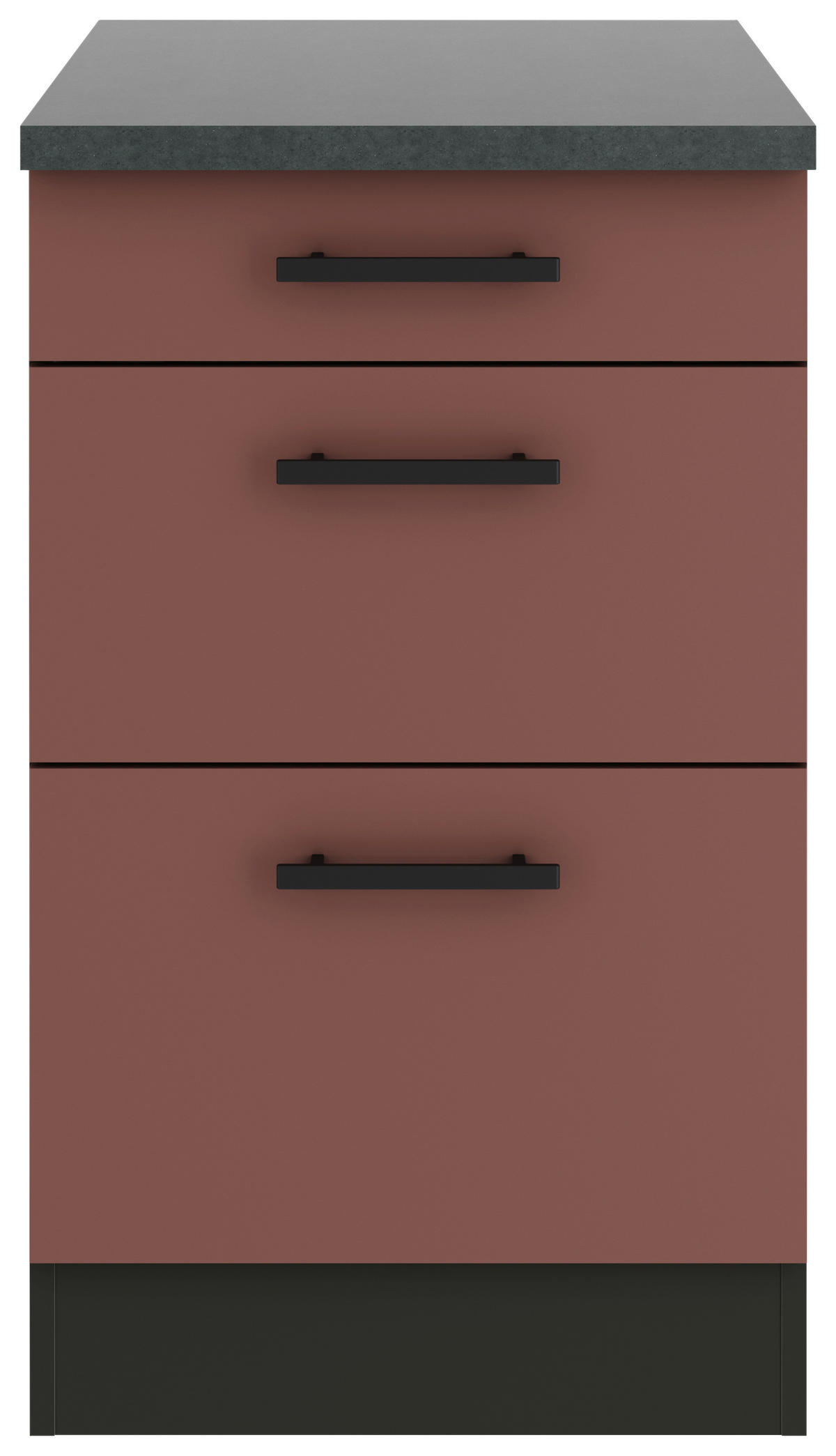KÜCHENUNTERSCHRANK 50/84,8/60 cm  in Rotbraun  - Rotbraun/Anthrazit, Basics, Holzwerkstoff/Metall (50/84,8/60cm) - Optifit