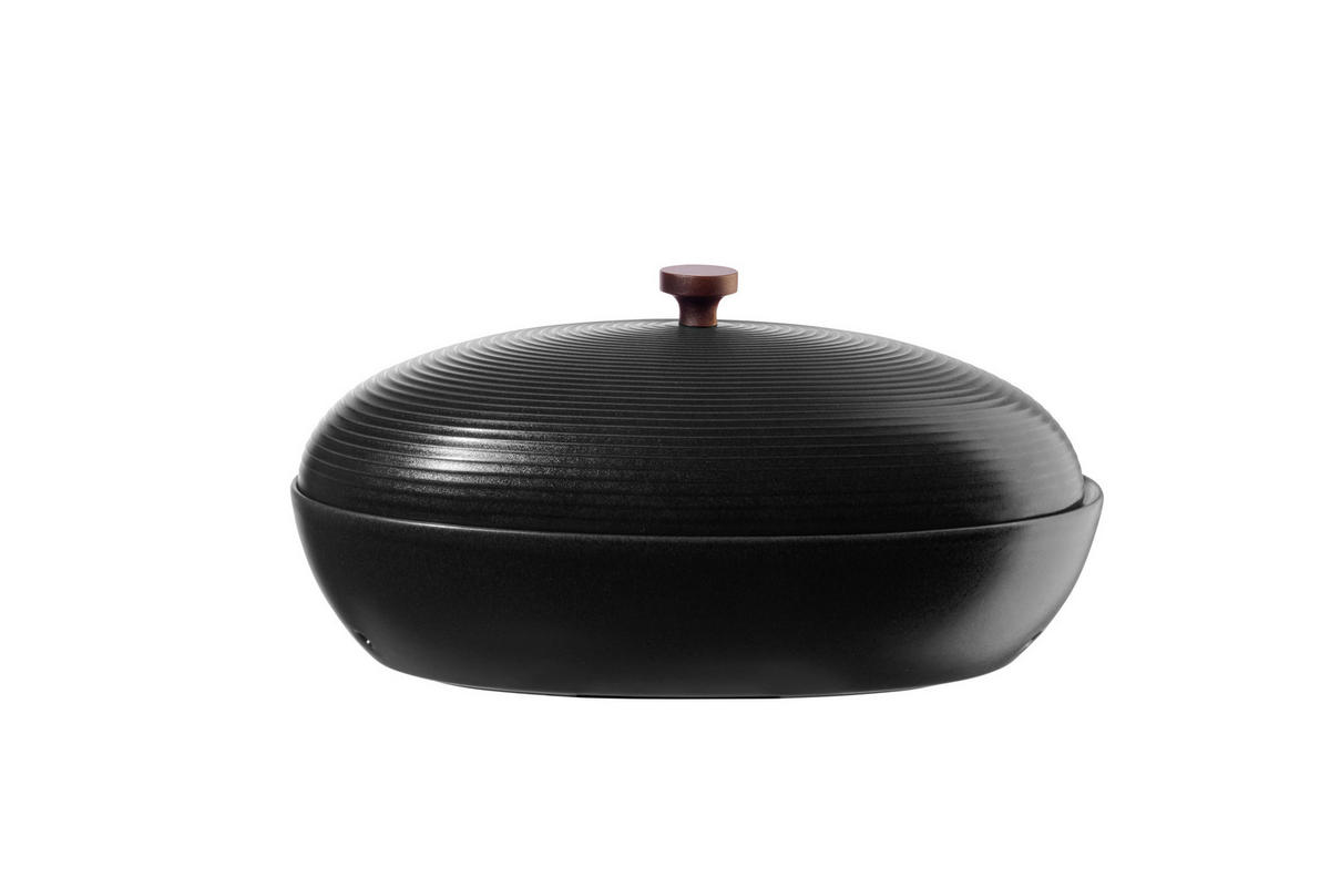 BROTTOPF - Schwarz, KONVENTIONELL, Keramik (32/16,5/18cm) - ASA