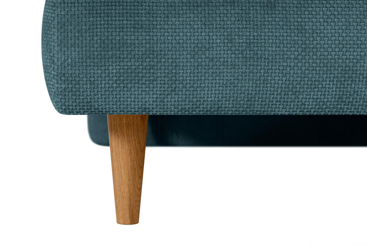BOXSPRINGBETT 120/200 cm  in Blau  - Blau/Eichefarben, MODERN, Holz/Textil (120/200cm) - Welnova