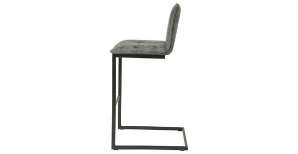 BARHOCKER in Greige, Schwarz - Greige/Schwarz, Design, Textil/Metall (46/99/54cm) - Hom`in