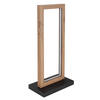 LED-TISCHLEUCHTE 25/15/52,5 cm   - Dunkelbraun/Opal, KONVENTIONELL, Holzwerkstoff/Kunststoff (25/15/52,5cm) - Globo