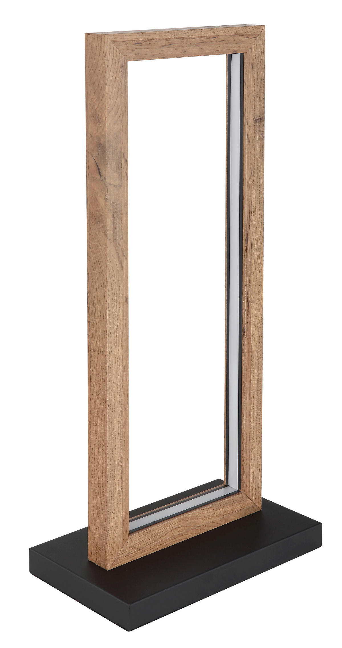 LED-TISCHLEUCHTE - Dunkelbraun/Opal, Konventionell, Holzwerkstoff/Kunststoff (25/15/52,5cm) - Globo