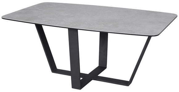 COUCHTISCH ESG 100/60/42 cm rechteckig Grau, Schwarz - Schwarz/Grau, Design, Glas/Keramik (100/60/42cm) - Novel