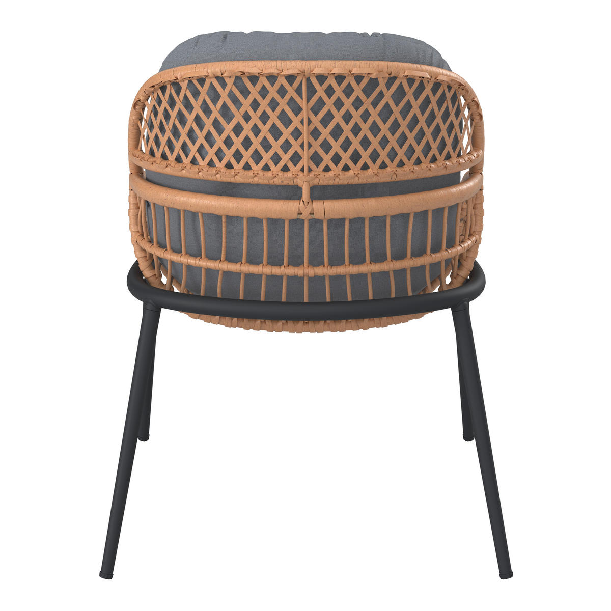 BALKONSET  3-teilig  - Klar/Dunkelgrau, Modern, Glas/Kunststoff - Ambia Garden