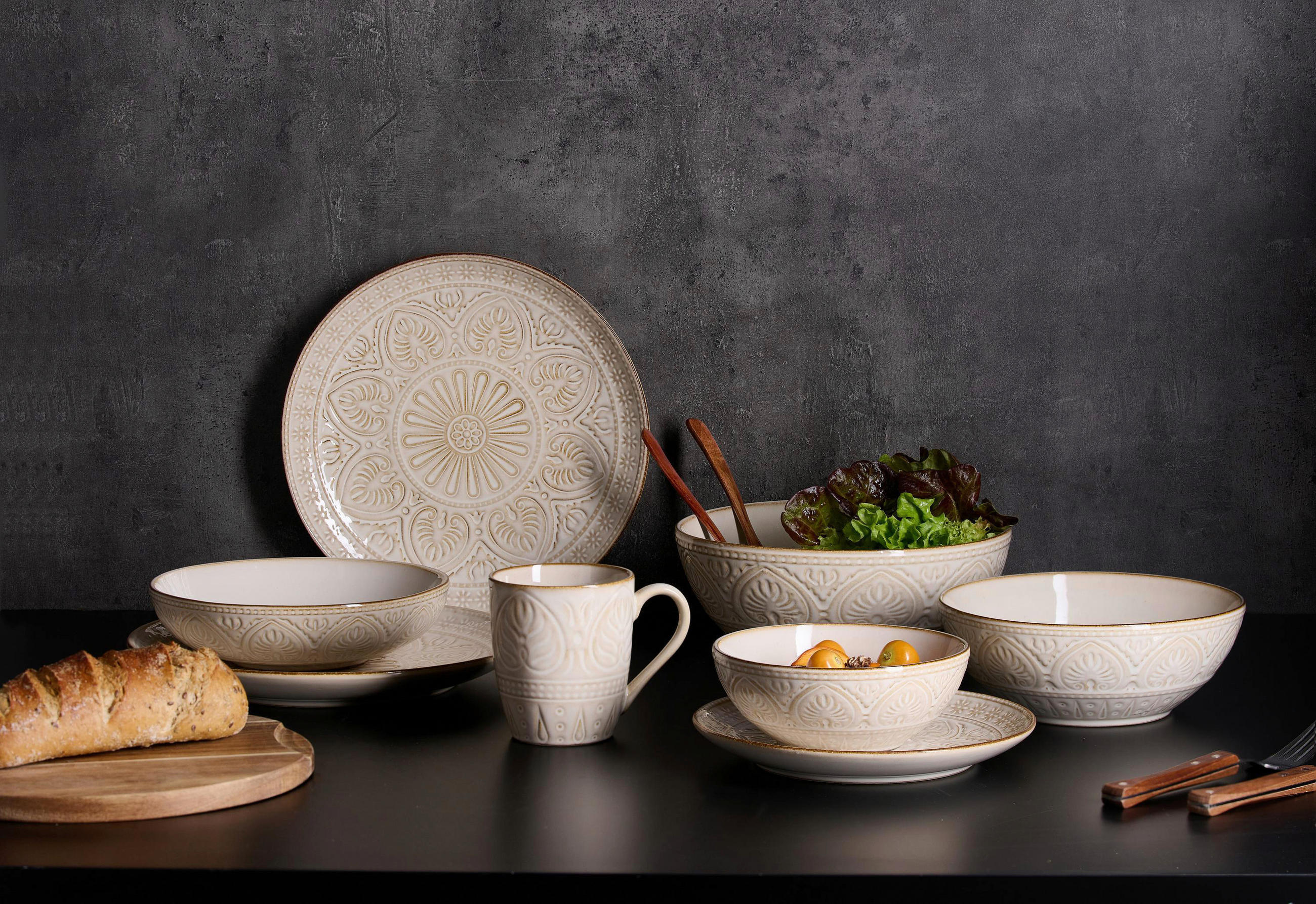 SUPPENTELLER Creme Steingut Omara - Creme, Keramik (20/20/4cm) - Ritzenhoff Breker