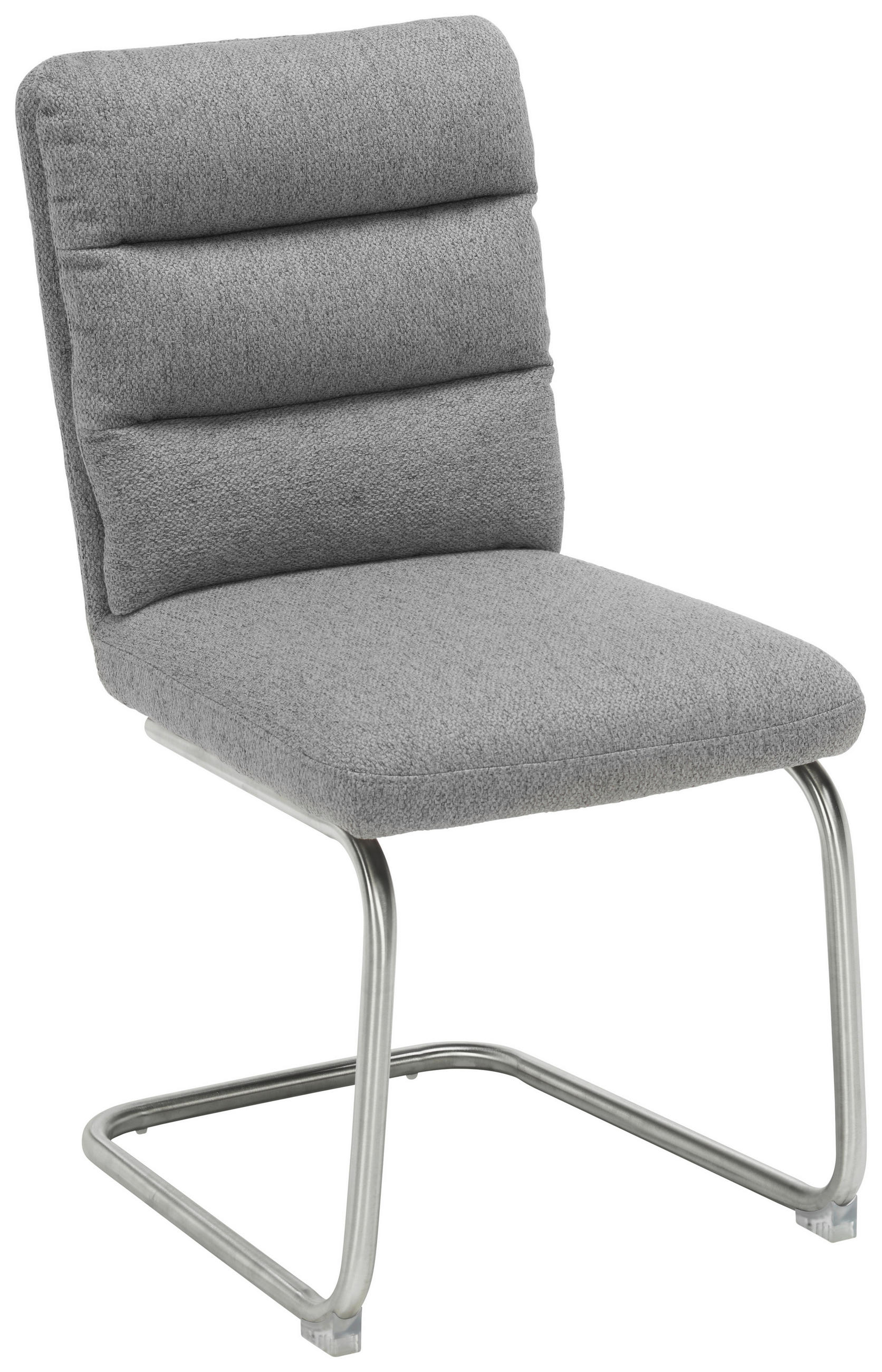 Novel STOLIČKA S PRUŽNÝM PODNOŽÍM, tkaná textília, sivá, farba ušľachtilej ocele.