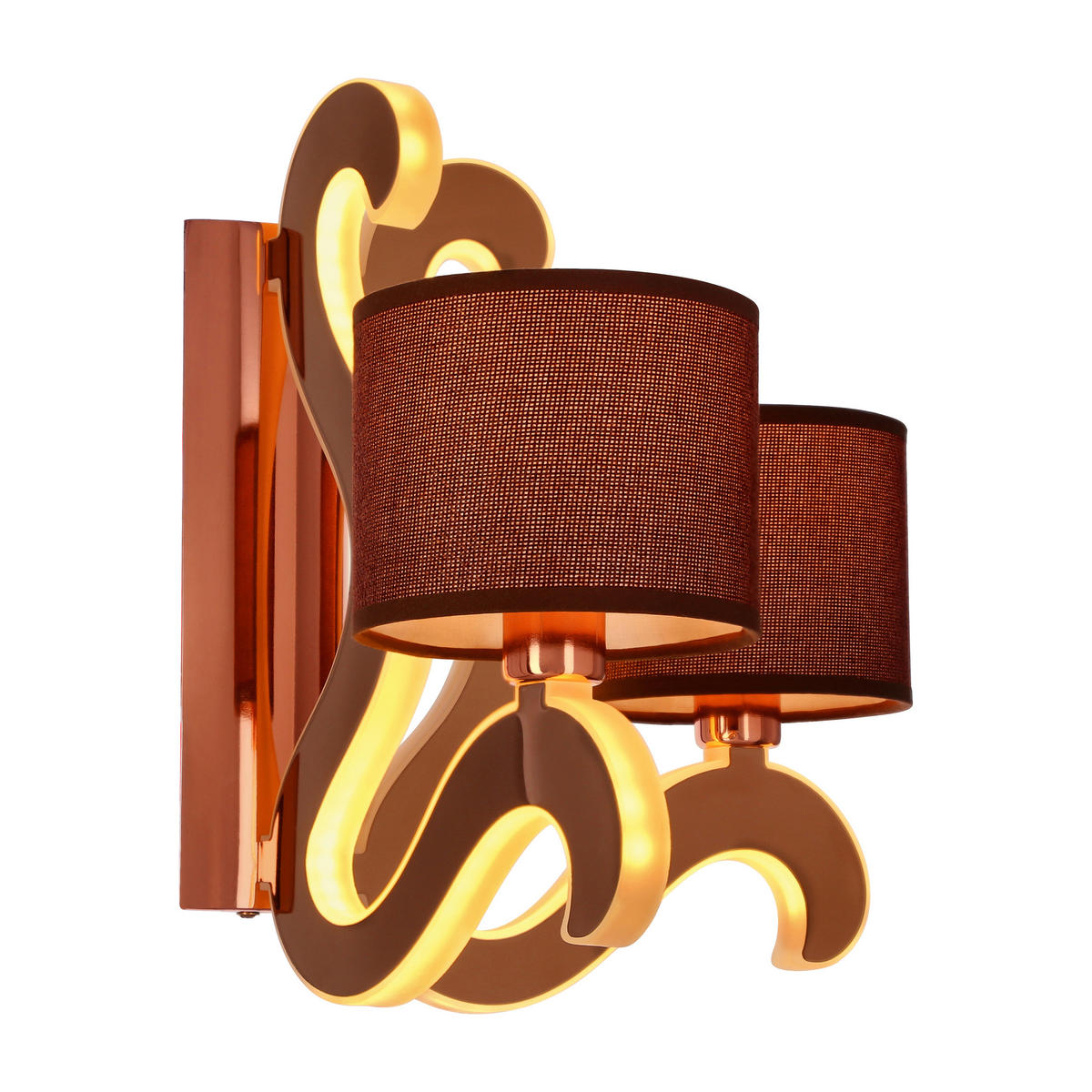 VÄGGLAMPA Ambrosia 20/35/30 cm   - svart/guldfärgad, Klassisk, metall (20/35/30cm)