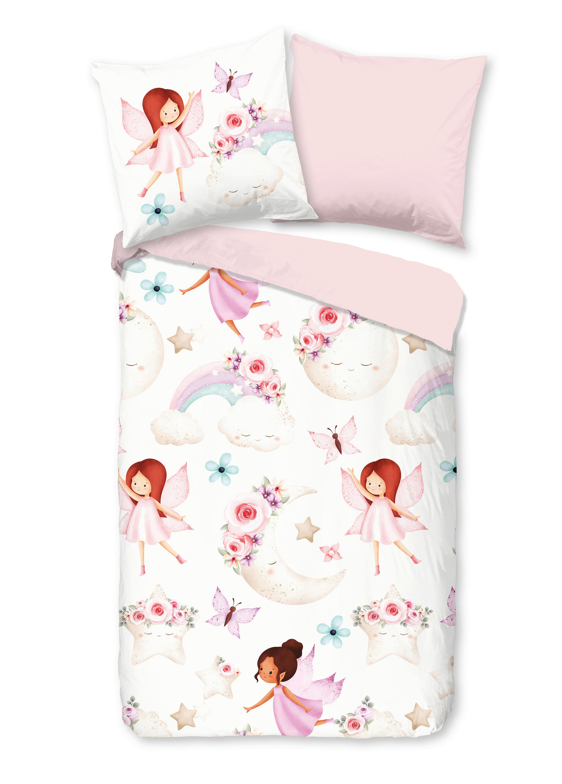 KINDERBETTWÄSCHE Good Morning Renforcé 135/200 cm  - Hellrosa/Multicolor, Design, Textil (135/200cm)