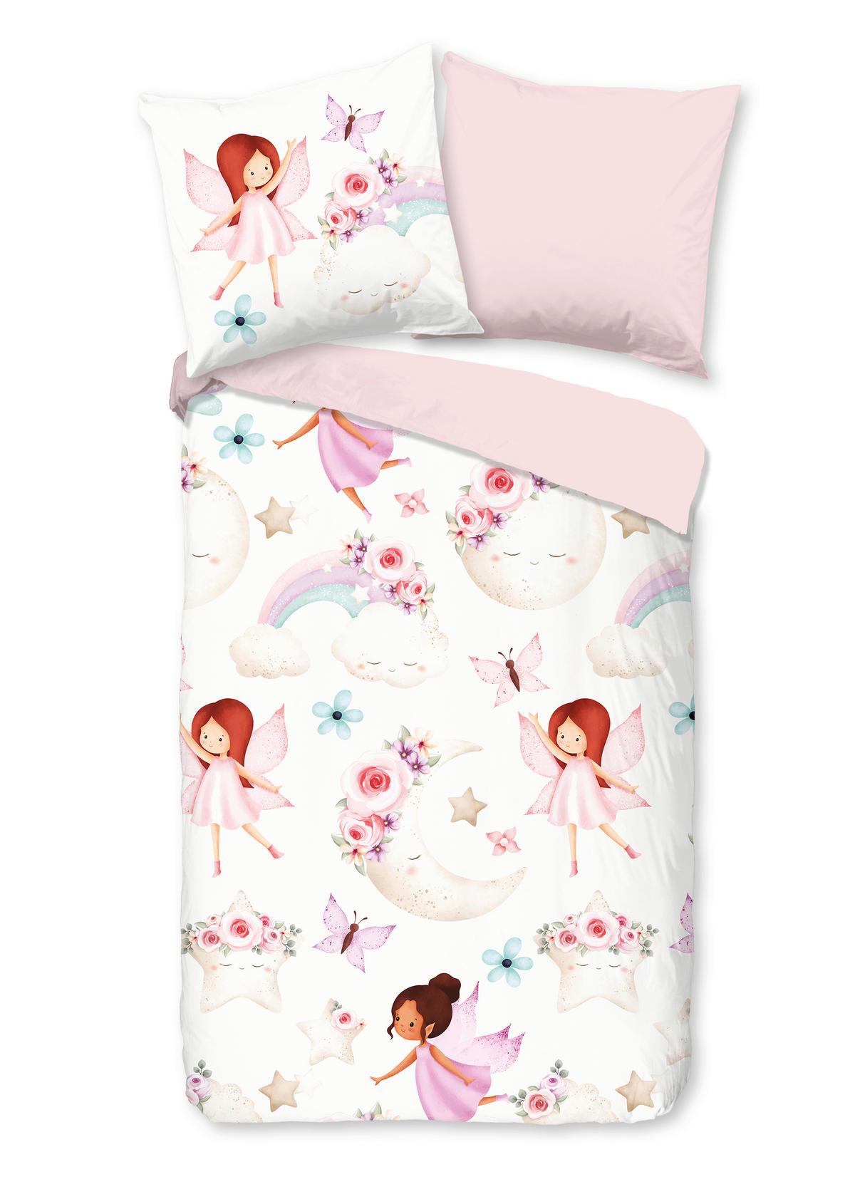 KINDERBETTWÄSCHE Good Morning Renforcé 135/200 cm  - Hellrosa/Multicolor, Design, Textil (135/200cm)