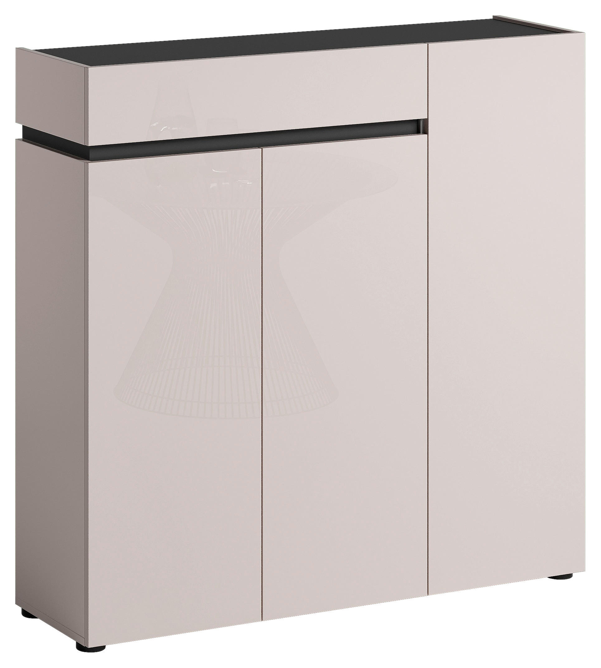SCHUHSCHRANK Anthrazit, Kaschmir  - Kaschmir/Anthrazit, Design, Holzwerkstoff/Kunststoff (120/118/34cm) - Voleo