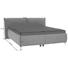 POLSTERBETT 180/220 cm - Petrol/Alufarben, Design, Textil/Metall (180/220cm) - NOVEL