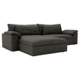 ECKSOFA  in Webstoff Anthrazit  198/306 cm  - Anthrazit/Schwarz, MODERN, Kunststoff/Textil (198/306cm) - Carryhome