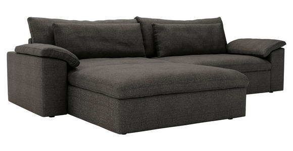ECKSOFA  in Webstoff Anthrazit  198/306 cm  - Anthrazit/Schwarz, MODERN, Kunststoff/Textil (198/306cm) - Carryhome