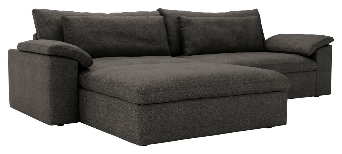 ECKSOFA  in Webstoff Anthrazit  198/306 cm  - Anthrazit/Schwarz, MODERN, Kunststoff/Textil (198/306cm) - Carryhome