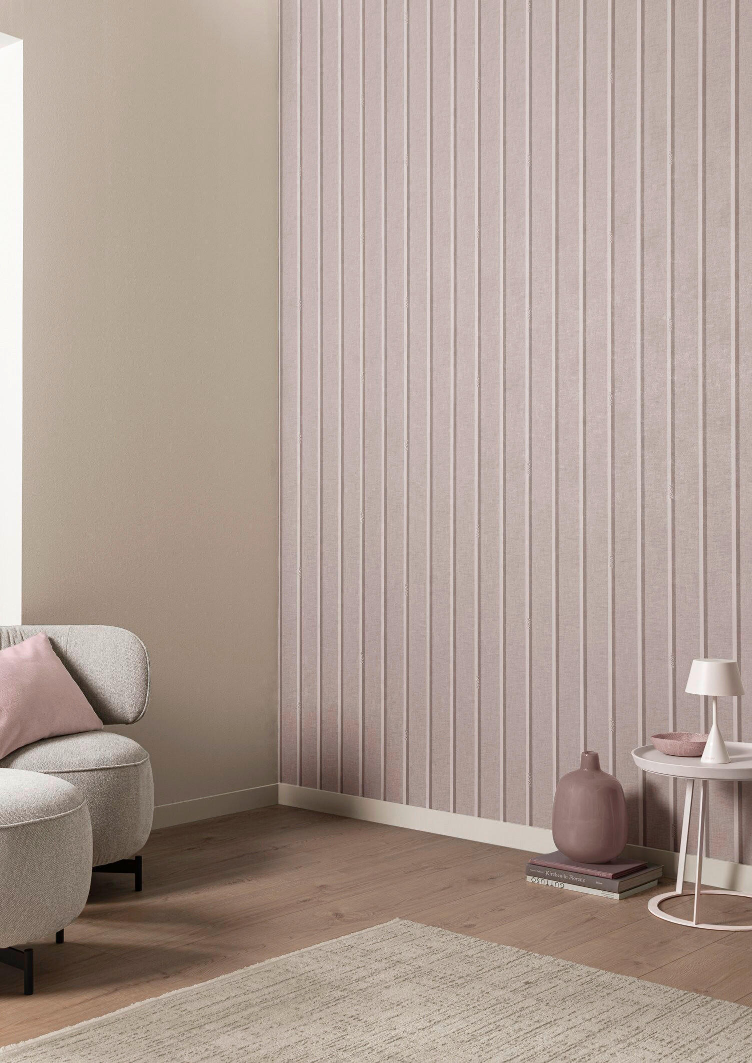 VLIESTAPETE 10.05 m J! STRIPES - Hellrosa, Design, Textil (53/1005cm) - Joop!