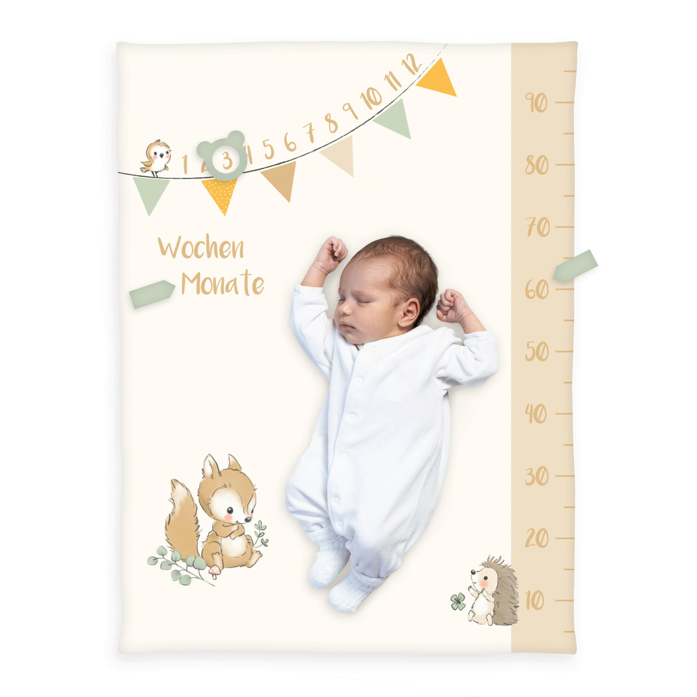 BABYDECKE 75/100 cm  - Hellbraun/Greige, Basics, Textil (75/100cm) - Herding