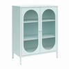 HIGHBOARD Luna   in 80/102/40 cm  - Blau/Transparent, Design, Glas/Metall (80/102/40cm) - MID.YOU