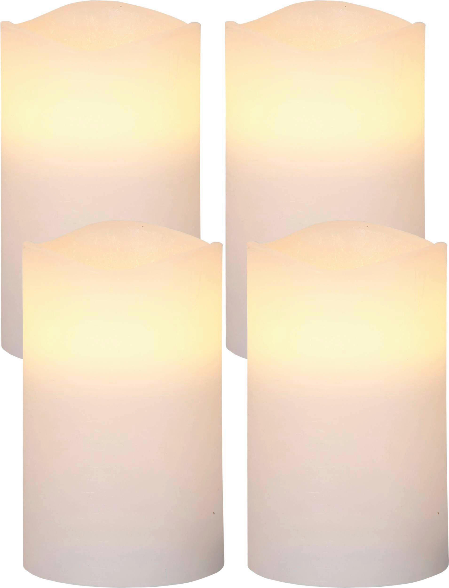 LED-KERZE 7,5/12,5 cm  - Weiß, Basics, Naturmaterialien/Kunststoff (7,5/12,5cm) - Eglo
