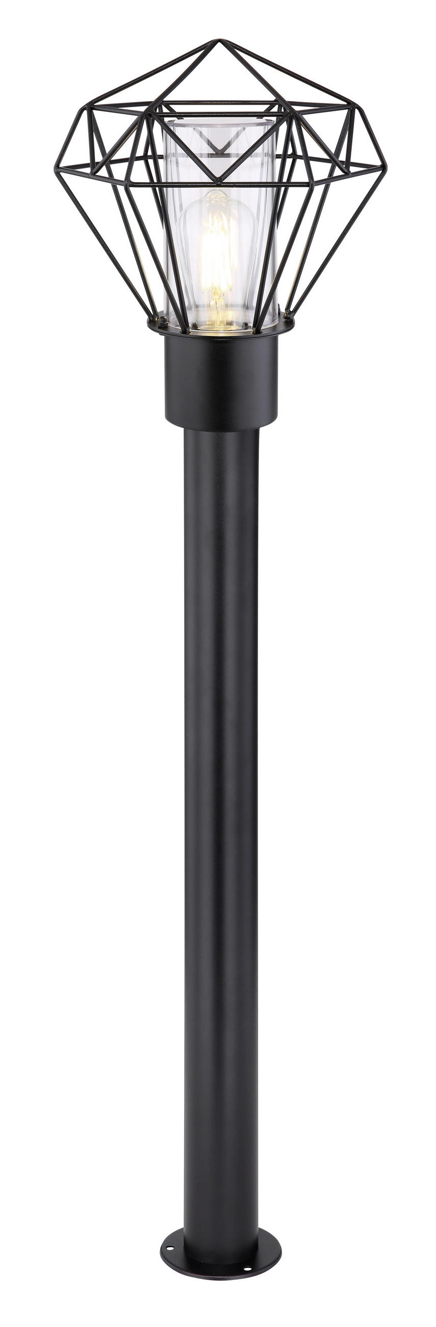 WEGELEUCHTE - Klar/Schwarz, Basics, Kunststoff/Metall (22,5/25,5/100cm) - Globo