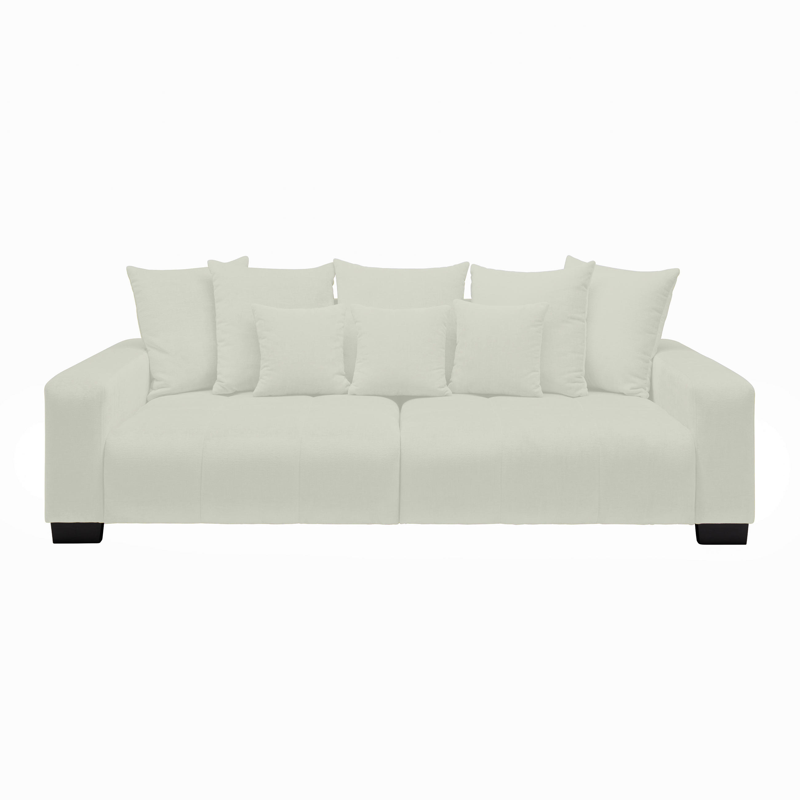 BIG SOFFA i vit  - vit/svart, Modern, trä (246/93/124cm) - MID.YOU