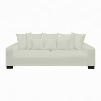 BIG SOFFA i vit  - vit/svart, Modern, trä (246/93/124cm) - MID.YOU