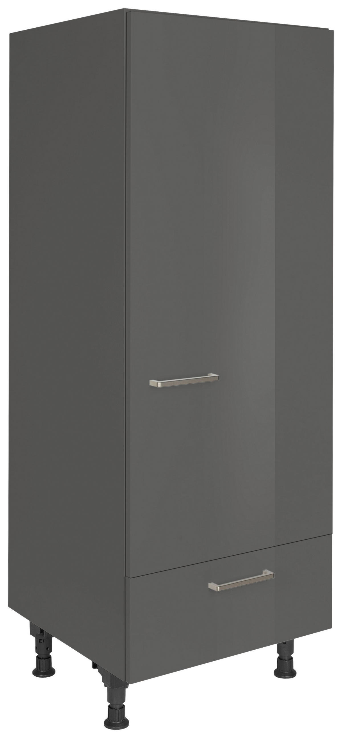 GERÄTEUMBAUSCHRANK 60/168/58 cm  Schieferfarben  - Schieferfarben/Edelstahlfarben, Modern, Holzwerkstoff/Metall (60/168/58cm) - Nobilia