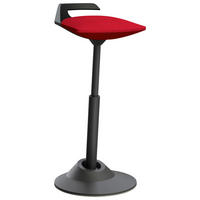 BÜROHOCKER   Rot, Schwarz  - Rot/Schwarz, Basics, Textil/Metall (38/51-84/38cm) - Aeris