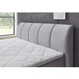 BOXSPRINGBETT 180/200 cm  in Hellgrau  - Chromfarben/Hellgrau, KONVENTIONELL, Kunststoff/Textil (180/200cm) - Carryhome
