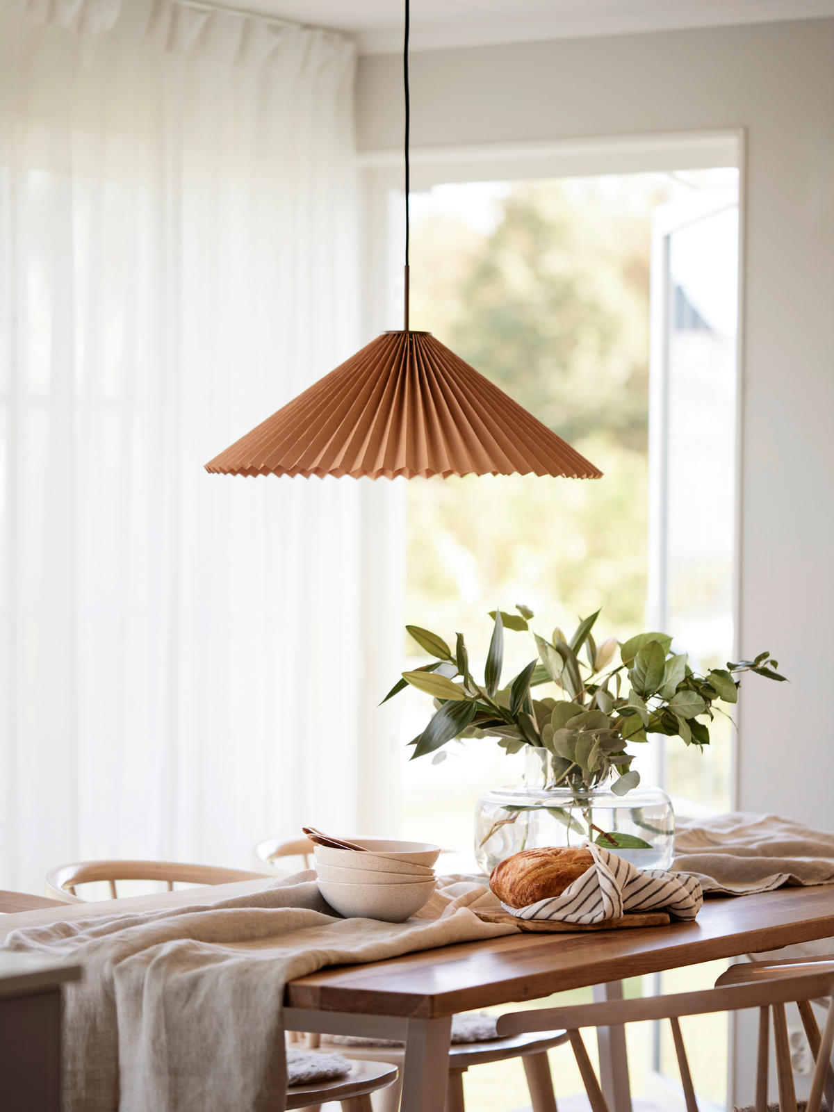 PENDELLEUCHTE PR Home Dora 60/20 cm   - Braun, Basics, Papier (60/20cm)
