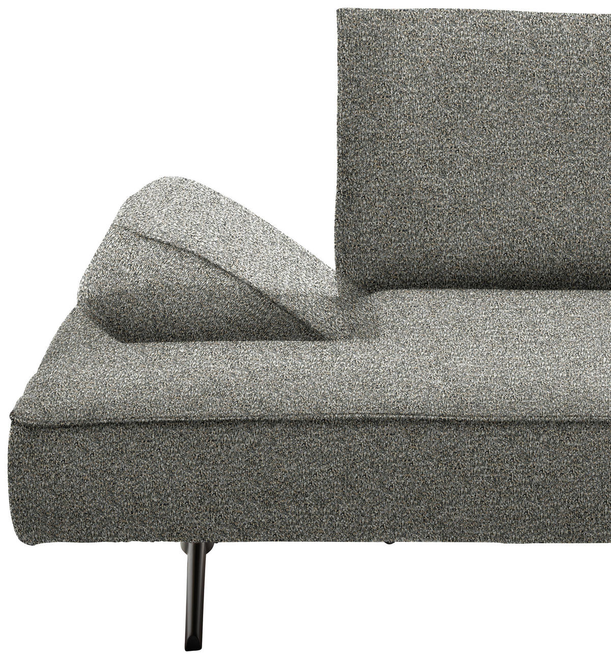 ECKSOFA  in Chenille Graubraun  132/240 cm  - Graubraun/Schwarz, Design, Holz/Textil (132/240cm) - Koinor