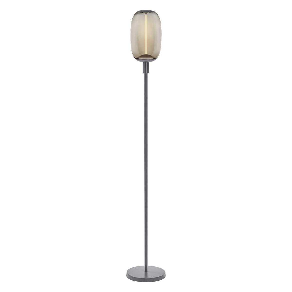 STEHLEUCHTE 26/146 cm    - Dunkelgrau, Basics, Metall (26/146cm) - Osram